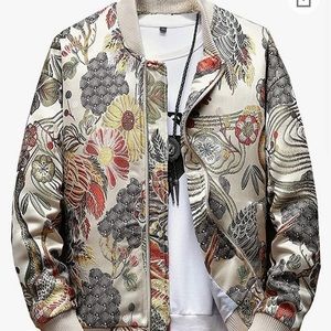 Embroidered bomber jacket